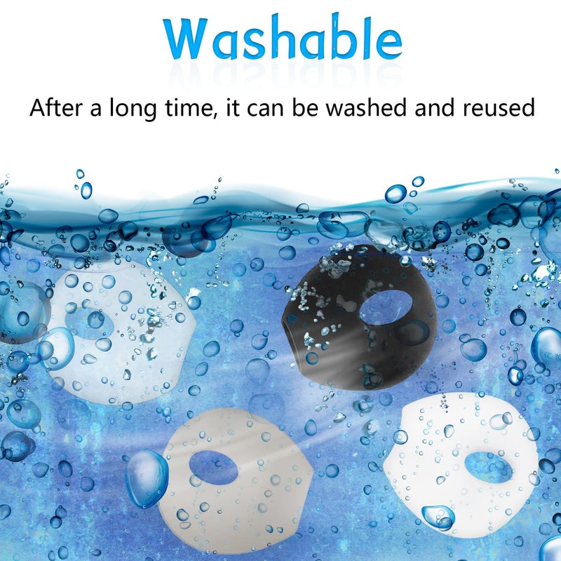 EKIND 4 Pcs Ear Cover Anti-Slip Silicone Soft Replacement Sport Earbud Tips Compatible for iPhone 7 / 6S / 6 Plus / 5S / 5C / 5 Headphones Earphones Protective Accessories (Black) - Image 2